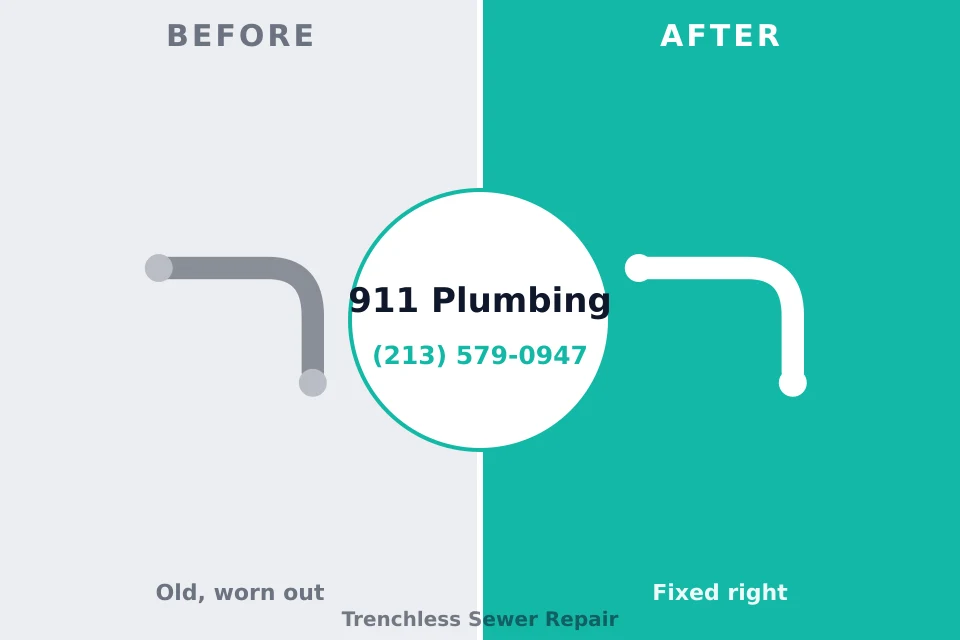 Before and after: plumbing repair Turnersville, NJ